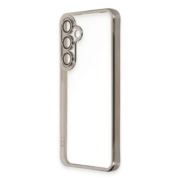 Mey İthalat®  Samsung Galaxy S24 FE Kılıf  Lensli Silikon - Titanyum Gri