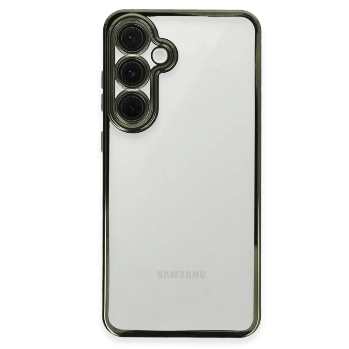 Mey İthalat®  Samsung Galaxy S24 FE Kılıf  Lensli Silikon - Yeşil