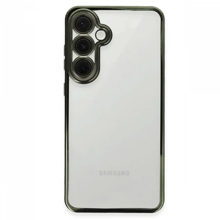 Mey İthalat®  Samsung Galaxy S24 FE Kılıf  Lensli Silikon - Yeşil
