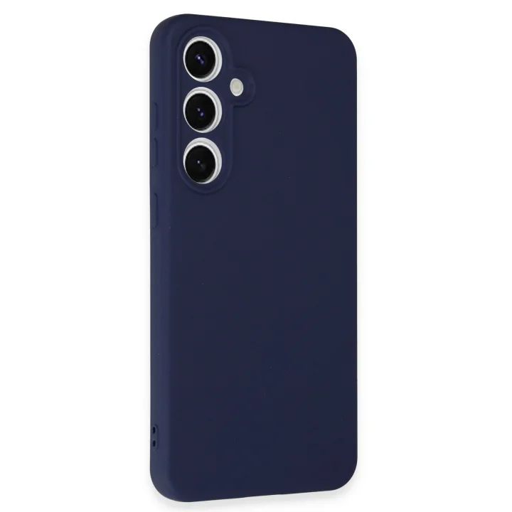 Mey İthalat®  Samsung Galaxy S24 FE Kılıf Nano içi Kadife Silikon - Lacivert