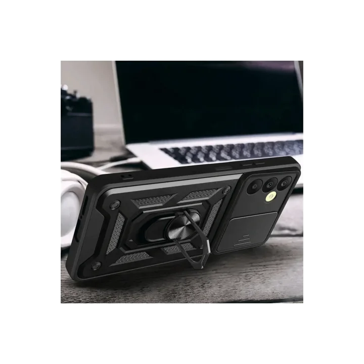 Mey İthalat®  Samsung Galaxy S24 FE Pars Lens Yüzüklü Silikon - Kırmızı