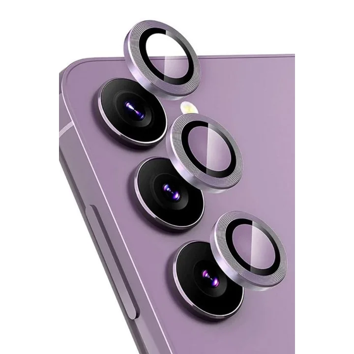 Mey İthalat®  Samsung Galaxy S24 FE Raze Metal Kamera Lens - Mor