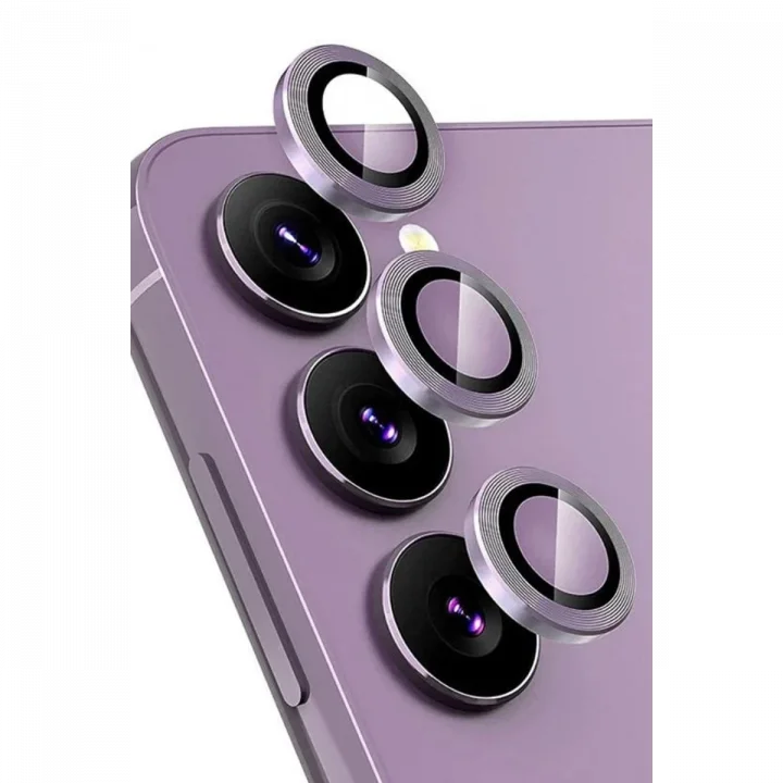 Mey İthalat®  Samsung Galaxy S24 FE Raze Metal Kamera Lens - Mor