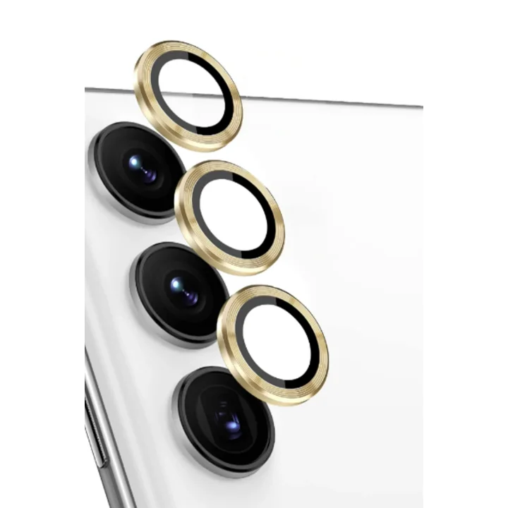 Mey İthalat®  Samsung Galaxy S24 FE Raze Metal Kamera Lens - Sarı