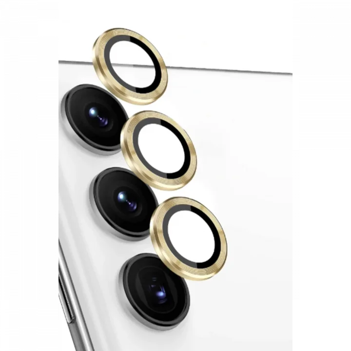 Mey İthalat®  Samsung Galaxy S24 FE Raze Metal Kamera Lens - Sarı