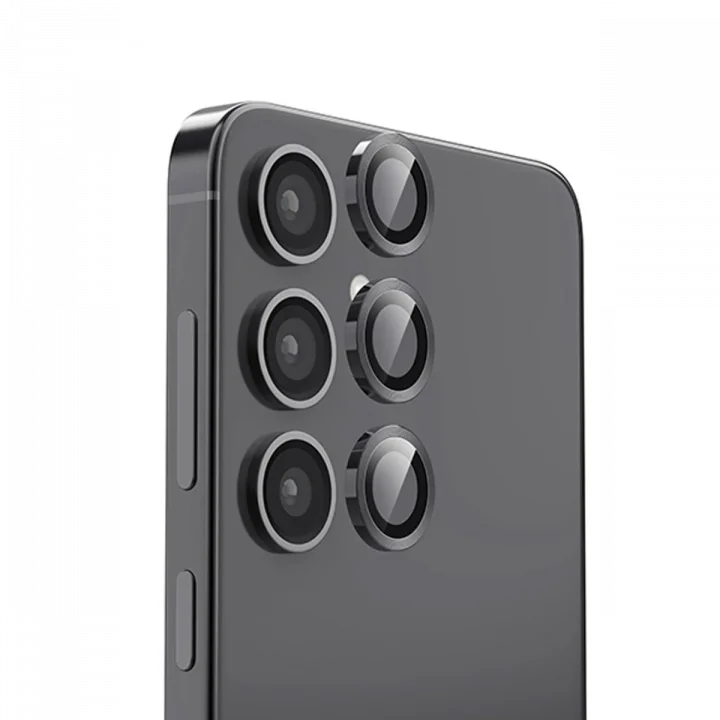 Mey İthalat®  Samsung Galaxy S24 FE Raze Metal Kamera Lens - Siyah