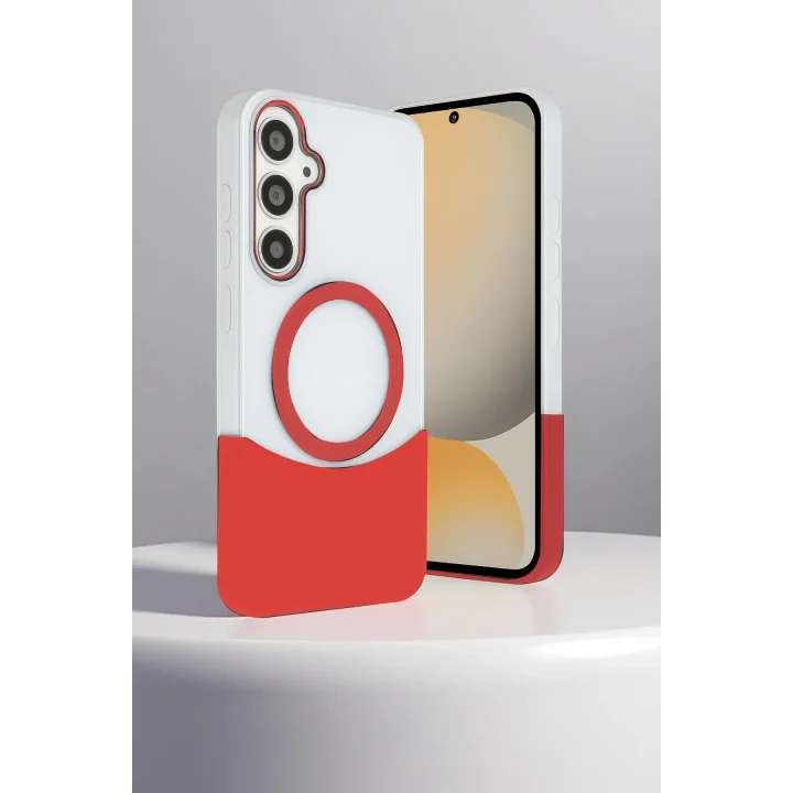 Mey İthalat®  Samsung Galaxy S24 FE Velar Magsafe Kapak - Çöl Titanyum