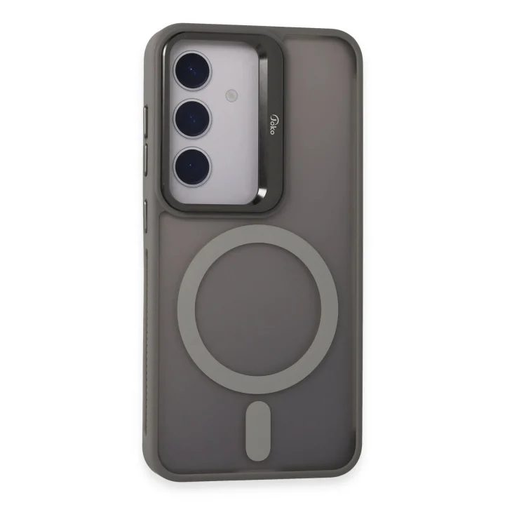 Mey İthalat®  Samsung Galaxy S24 Flet Lens Magsafe Kapak - Gri