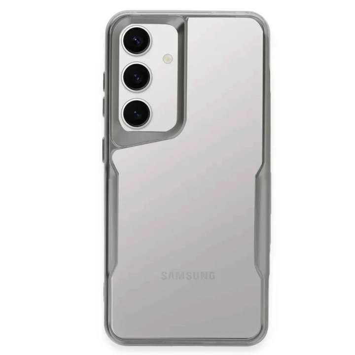 Mey İthalat®  Samsung Galaxy S24 Kılıf Boyi Silikon Kapak - Gümüş