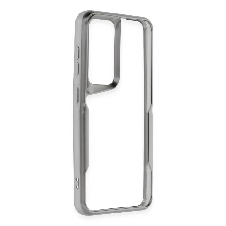 Mey İthalat®  Samsung Galaxy S24 Kılıf Boyi Silikon Kapak - Gümüş