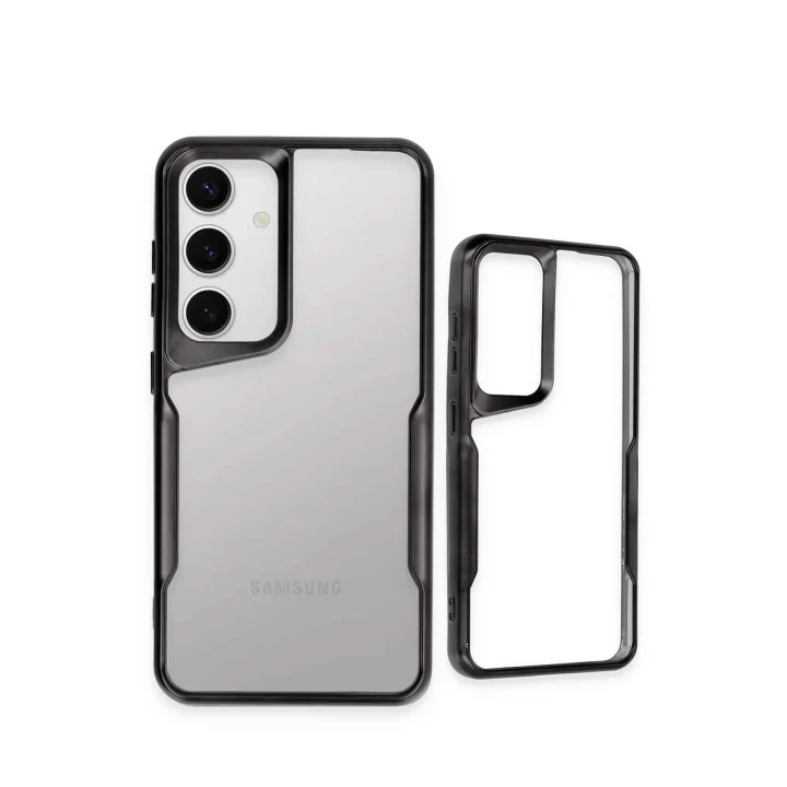 Mey İthalat®  Samsung Galaxy S24 Kılıf Boyi Silikon Kapak - Gümüş