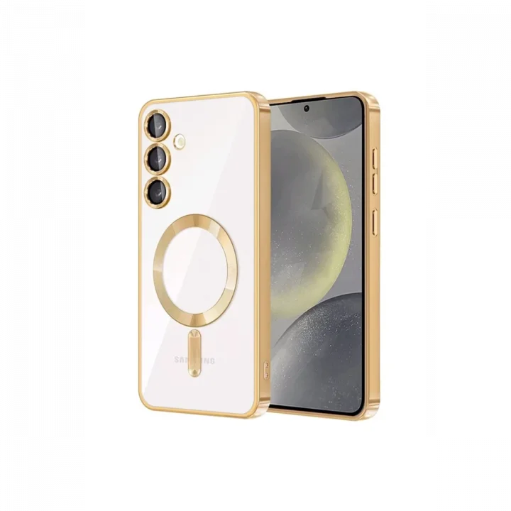 Mey İthalat®  Samsung Galaxy S24 Kılıf Kross Magneticsafe Kapak - Gold