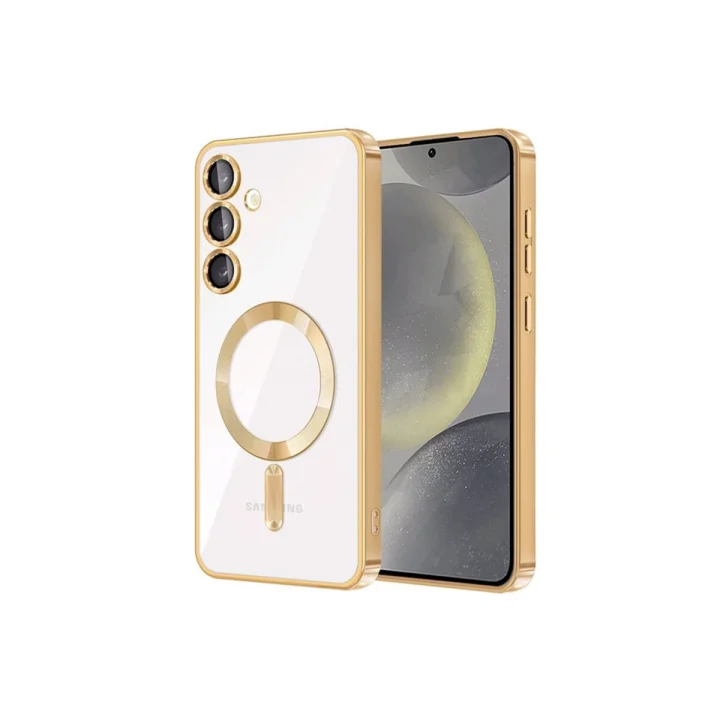Mey İthalat®  Samsung Galaxy S24 Kılıf Kross Magneticsafe Kapak - Gold