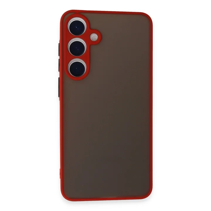 Mey İthalat®  Samsung Galaxy S24 Kılıf Montreal Silikon Kapak - Kırmızı