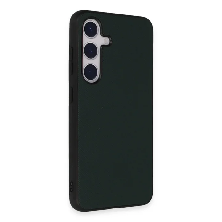 Mey İthalat®  Samsung Galaxy S24 Kılıf Taft Kapak - Koyu Yeşil