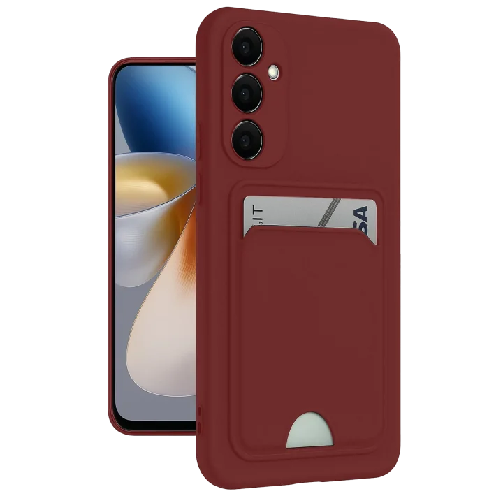 Mey İthalat®  Samsung Galaxy S24 Plus Kelvin Kartvizitli Silikon - Bordo