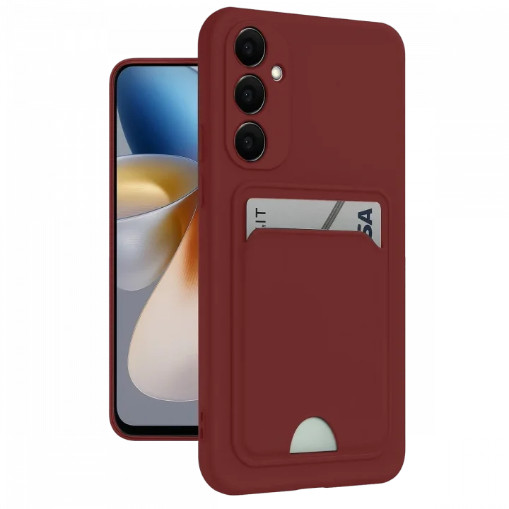 Mey İthalat®  Samsung Galaxy S24 Plus Kelvin Kartvizitli Silikon - Bordo