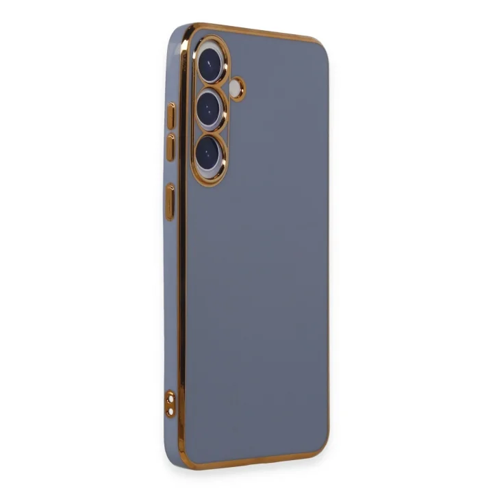 Mey İthalat®  Samsung Galaxy S24 Plus Kılıf Volet Silikon - Mavi