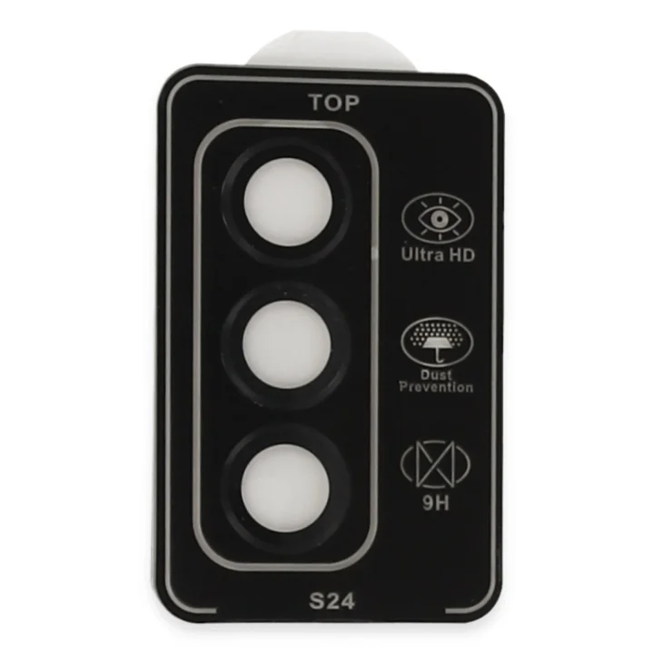 Mey İthalat®  Samsung Galaxy S24 PVD Metal Kamera Lens - Siyah