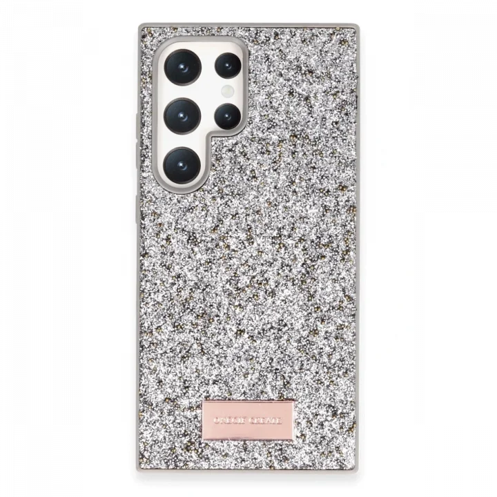 Mey İthalat®  Samsung Galaxy S24 Ultra Bright Simli Kapak - Gümüş