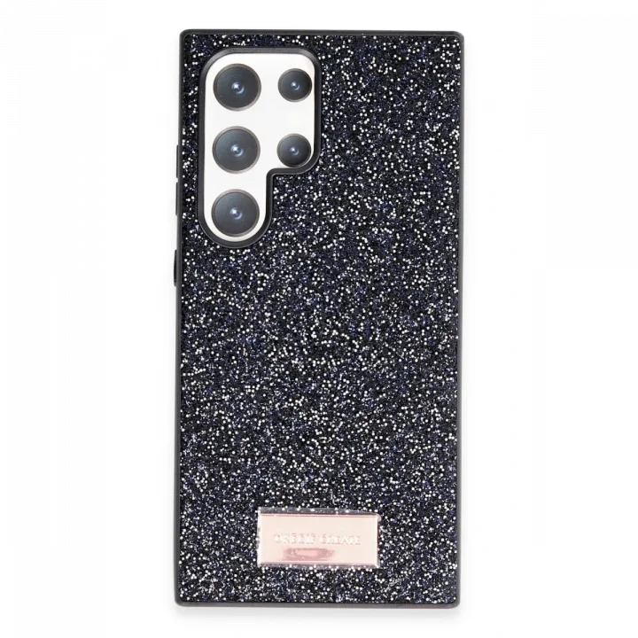 Mey İthalat®  Samsung Galaxy S24 Ultra Bright Simli Kapak - Siyah