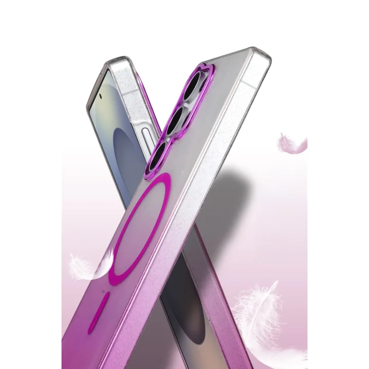 Mey İthalat®  Samsung Galaxy S24 Ultra Glossy Magsafe Kapak - Siyah