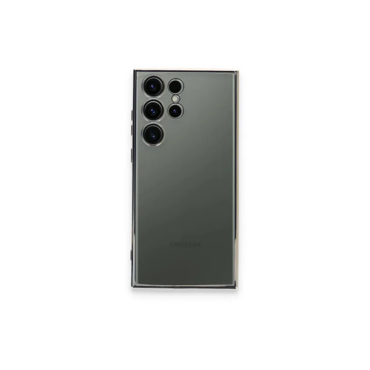 Mey İthalat®  Samsung Galaxy S24 Ultra Kılıf  Lensli Silikon - Gümüş