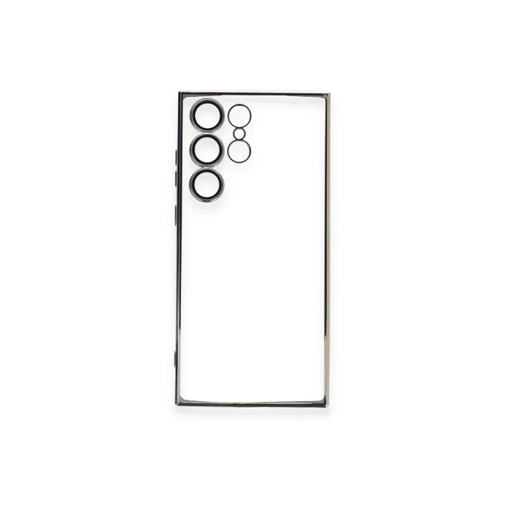 Mey İthalat®  Samsung Galaxy S24 Ultra Kılıf  Lensli Silikon - Gümüş