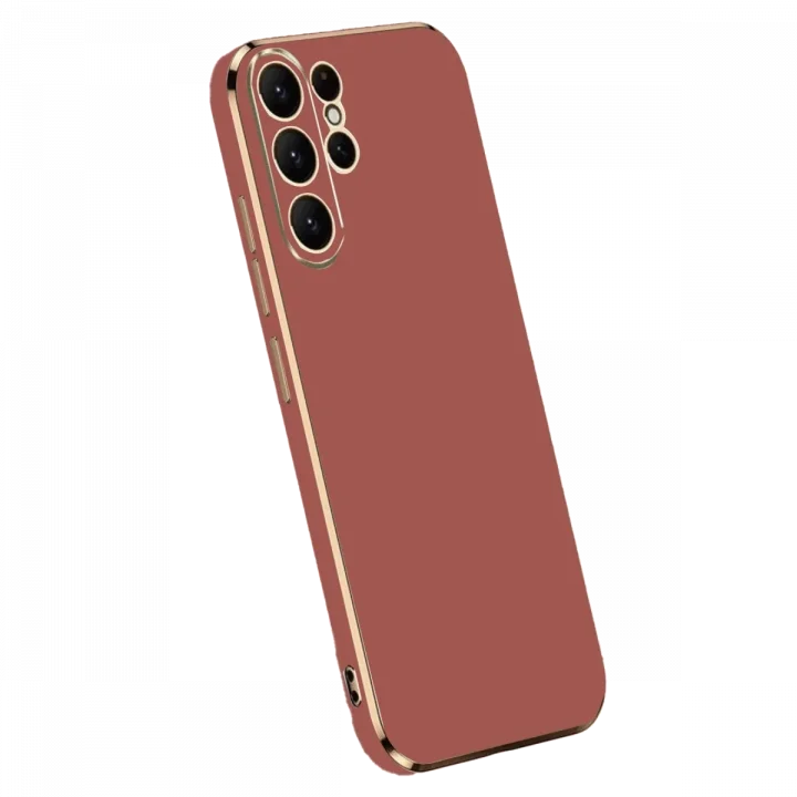 Mey İthalat®  Samsung Galaxy S24 Ultra Kılıf Volet Silikon - Kırmızı