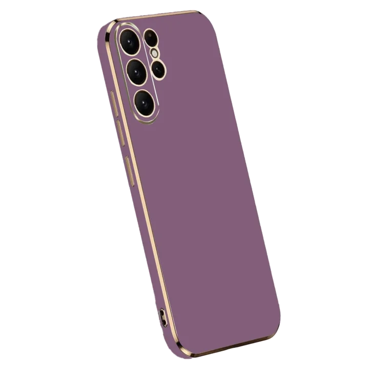 Mey İthalat®  Samsung Galaxy S24 Ultra Kılıf Volet Silikon - Mor
