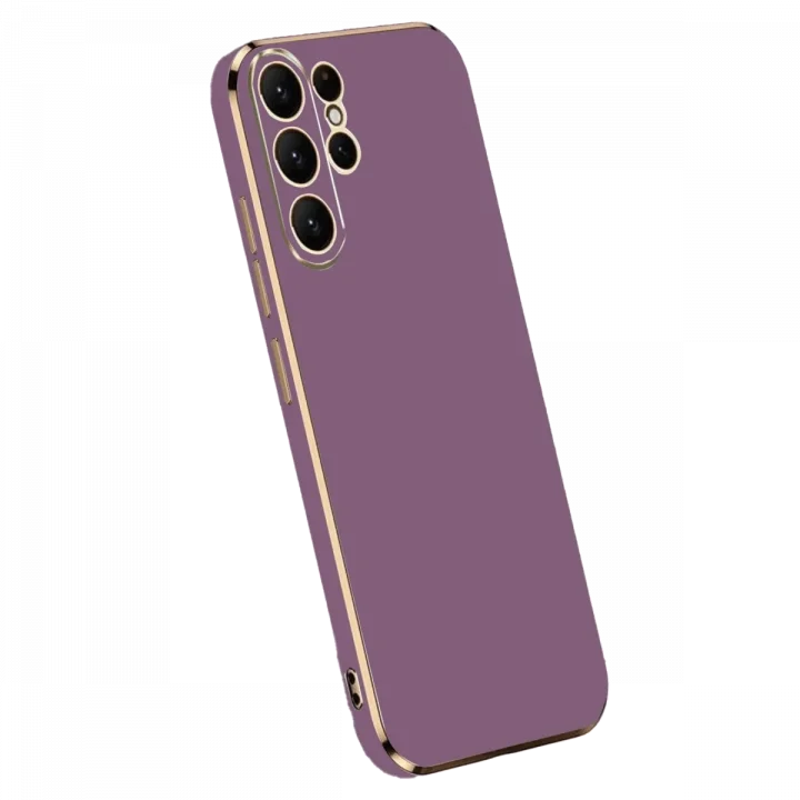 Mey İthalat®  Samsung Galaxy S24 Ultra Kılıf Volet Silikon - Mor