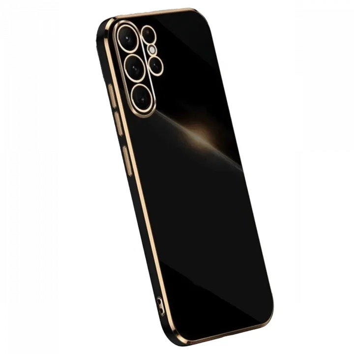 Mey İthalat®  Samsung Galaxy S24 Ultra Kılıf Volet Silikon - Siyah