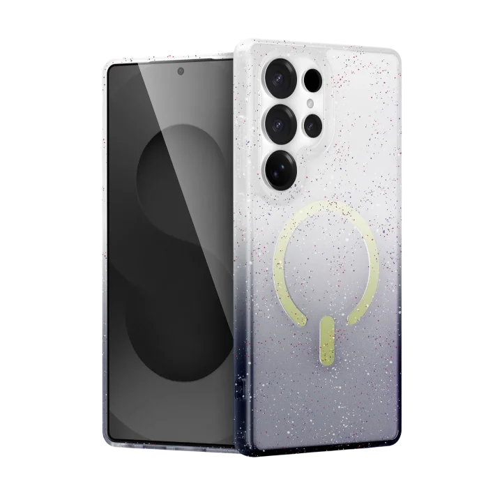 Mey İthalat®  Samsung Galaxy S24 Ultra Pummel Shiny Magsafe Kapak - Siyah