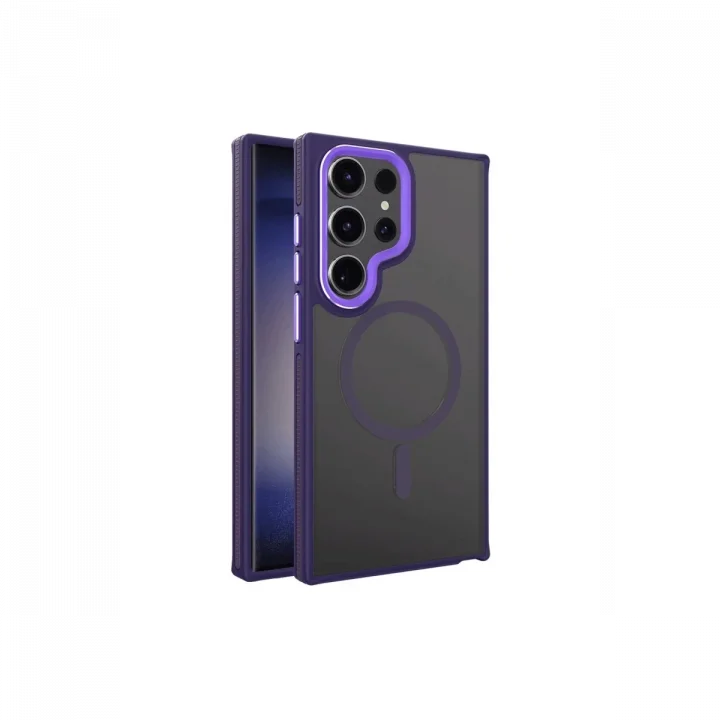 Mey İthalat®  Samsung Galaxy S24 Ultra Winner Magsafe Kapak - Derin Mor