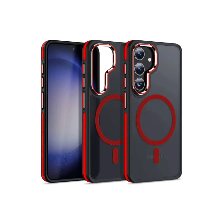 Mey İthalat®  Samsung Galaxy S24 Winner Magsafe Kapak - Kırmızı