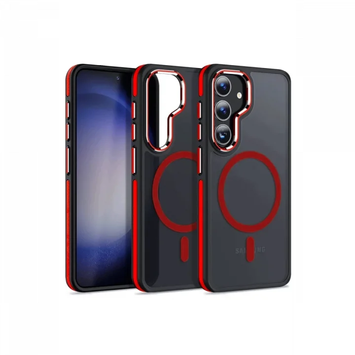 Mey İthalat®  Samsung Galaxy S24 Winner Magsafe Kapak - Kırmızı