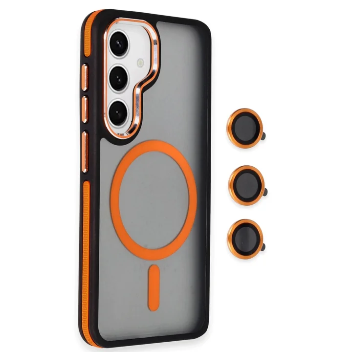 Mey İthalat®  Samsung Galaxy S24 Winner Magsafe Kapak - Turuncu