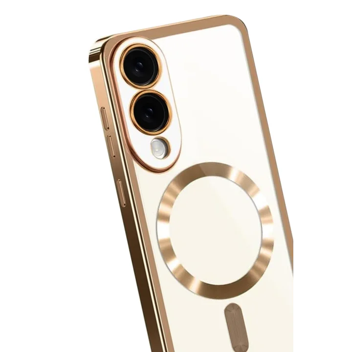 Mey İthalat®  Samsung Galaxy S25 Edge Kross Magneticsafe Kapak - Çöl Titanyum