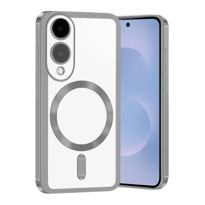 Mey İthalat®  Samsung Galaxy S25 Edge Kross Magneticsafe Kapak - Gümüş