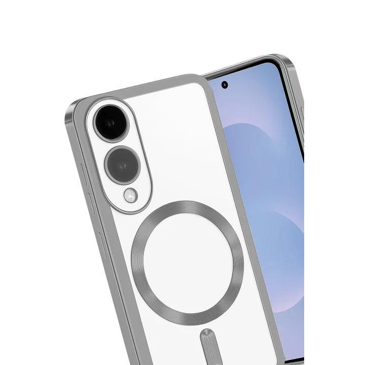 Mey İthalat®  Samsung Galaxy S25 Edge Kross Magneticsafe Kapak - Gümüş