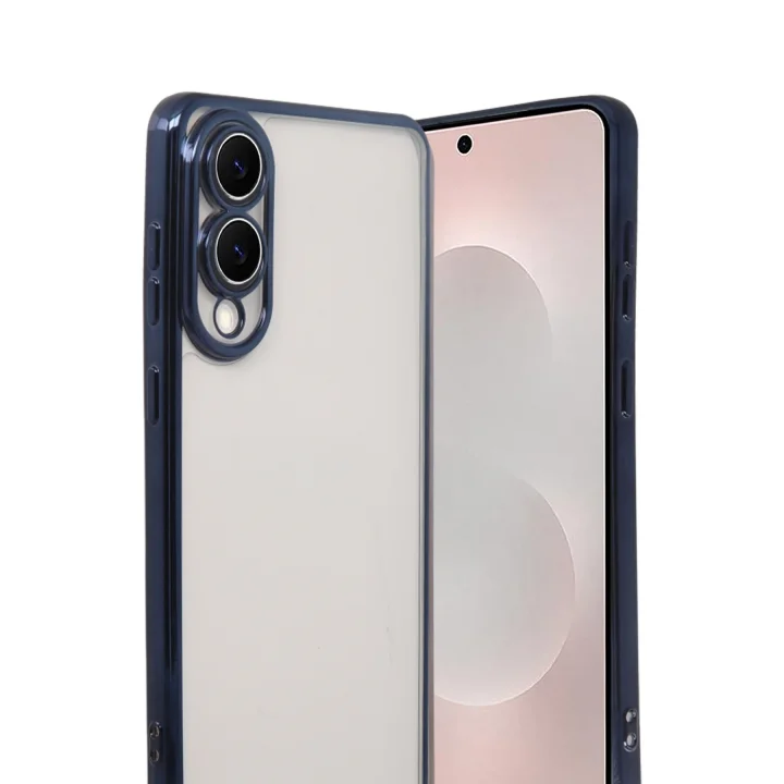 Mey İthalat®  Samsung Galaxy S25 Edge  Lensli Silikon - Lacivert