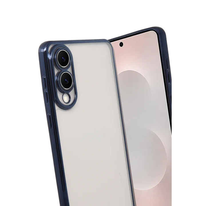 Mey İthalat®  Samsung Galaxy S25 Edge  Lensli Silikon - Lacivert