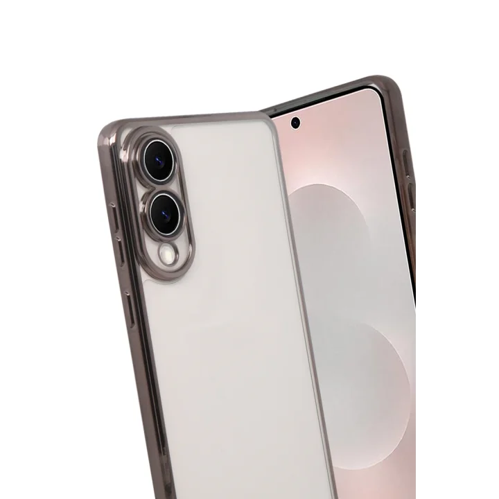 Mey İthalat®  Samsung Galaxy S25 Edge  Lensli Silikon - Titan Gri