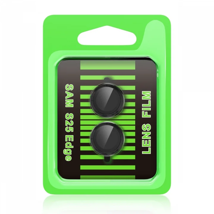 Mey İthalat®  Samsung Galaxy S25 Edge Raze Metal Kamera Lens - Siyah