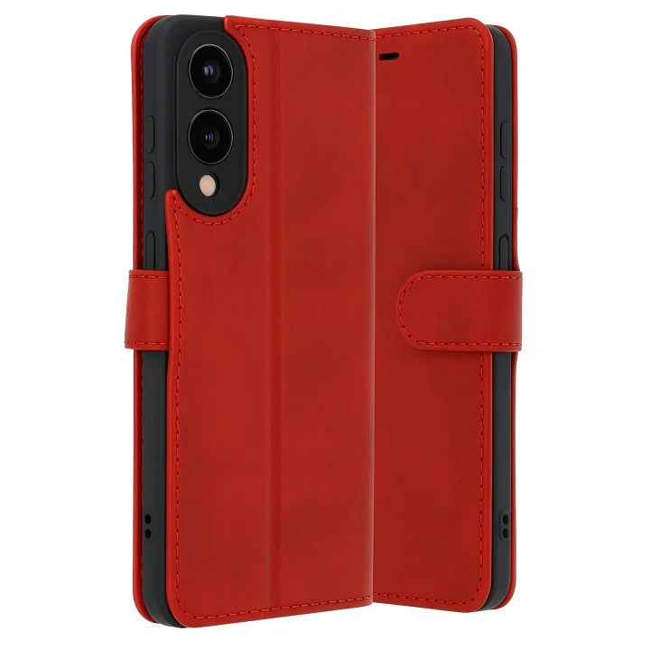 Mey İthalat®  Samsung Galaxy S25 Edge Trend S Plus Kapaklı Kılıf - Kırmızı