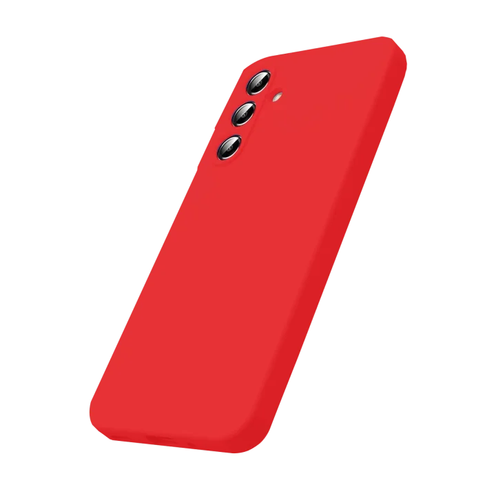 Mey İthalat®  Samsung Galaxy S25 FE Nano içi Kadife Silikon - Kırmızı