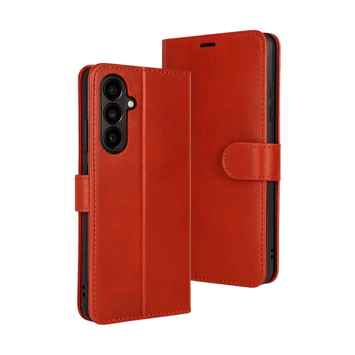 Mey İthalat®  Samsung Galaxy S25 FE Trend S Plus Kapaklı Kılıf - Kırmızı