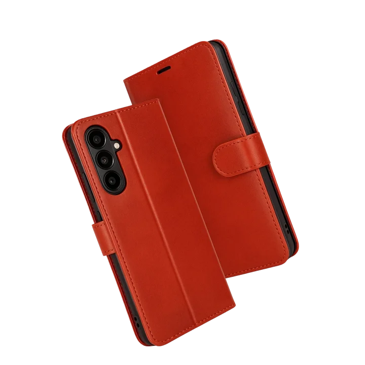 Mey İthalat®  Samsung Galaxy S25 FE Trend S Plus Kapaklı Kılıf - Kırmızı