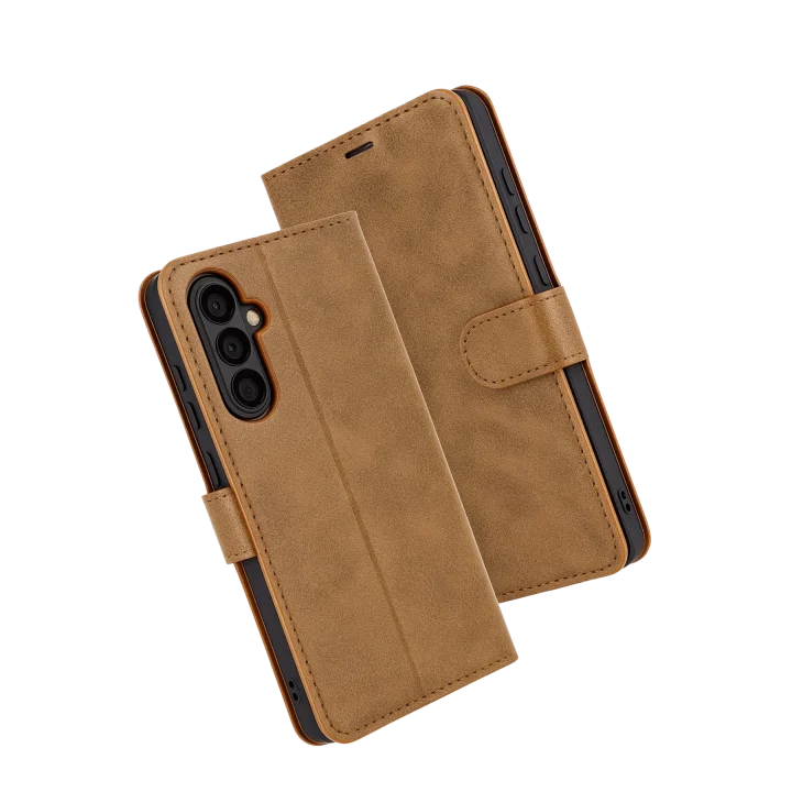 Mey İthalat®  Samsung Galaxy S25 FE Trend S Plus Kapaklı Kılıf - Taba