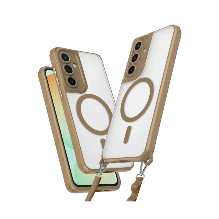 Mey İthalat®  Samsung Galaxy S25 Kılıf Enka Magsafe Silikon Kılıf - Desert